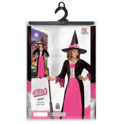 Kostým růžovočerná čarodějnice velikost 158