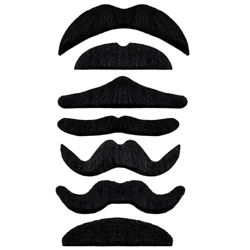 Kníry černé samolepící 7 ks