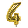 Foliová číslice 4 zlatá -86 cm