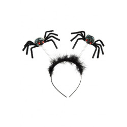 Halloweenská čelenka s pavúkmi