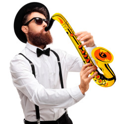 Nafukovací saxofon žlutý