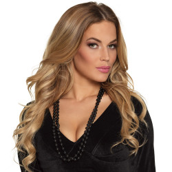 Náhrdelník párty korále 2 ks černý