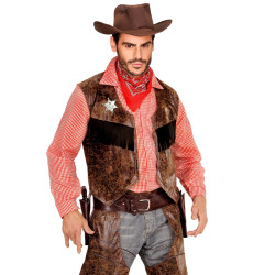 Autentický kovbojský opasek s 2 pouzdry na kolt