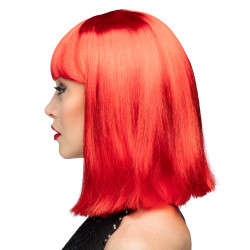 Paruka neonově červená dámská Dance