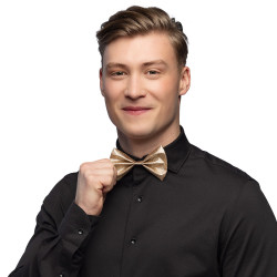 Motýlek glitrový zlatý