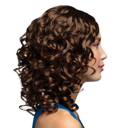 Dámská paruka hnědá  vlnitá