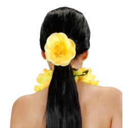 Květina do vlasů žlutá