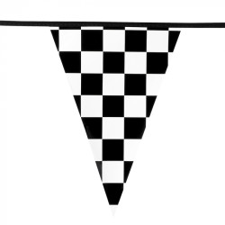 Kostičkovaná girlanda černobílá