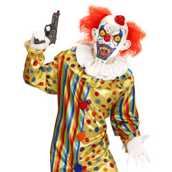 Klaunská maska s parochňou a klobúkom