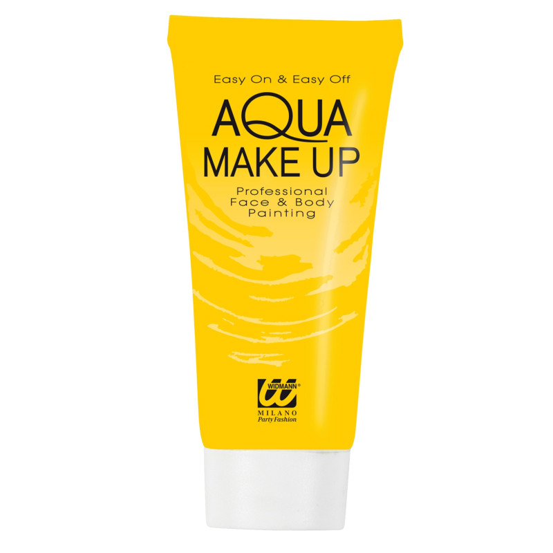 Žltý aqua make-up