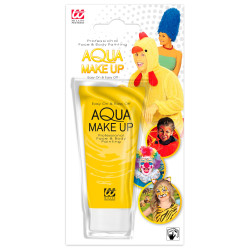 Žltý aqua make-up
