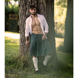 Škótsky kilt zelený