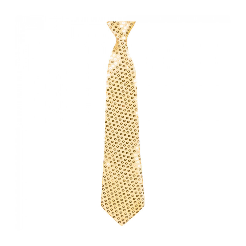 Kravata zlatá flitrová 40 cm