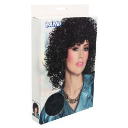 Dámská paruka černá kudrnatá retro