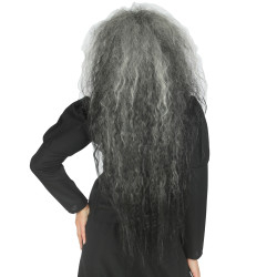 Čarodějnická paruka šedivá bohatá