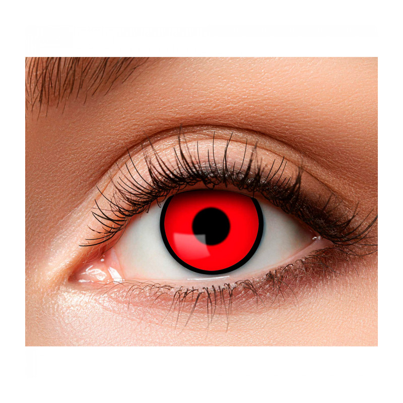 Červené kontaktné šošovky