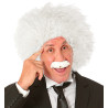 Bílá paruka Einstein s knírkem