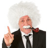Bílá paruka Einstein s knírkem