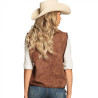 Hnedá westernová vesta, veľkosť M