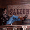 Vlajka s nápisem SALOON westernová