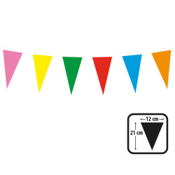 Papírová girlanda barevné praporky 10m