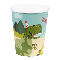 Papierové poháre s motívom dinosaurov, 10 ks