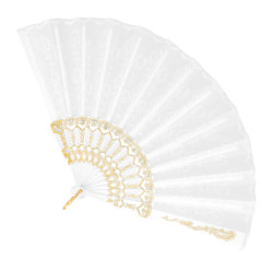 Biely látkový ventilátor