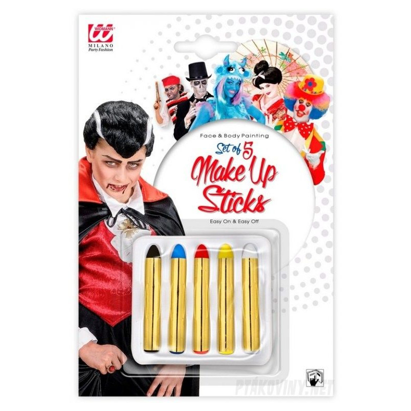 Barvy na obličej tužky 5 ks