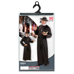 Kostým mnícha, čierny, veľkosť XXL