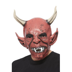 Maska čerta s velkými rohy