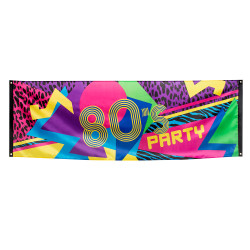 Nástenná dekorácia vlajka s nápisom 80s party