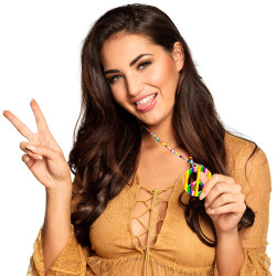 Korálkový náhrdelník s přívěskem hippie