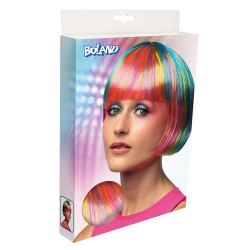 Vícebarevná dámská paruka mikádo s ofinou