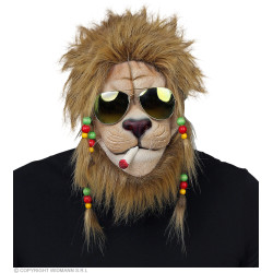 Latexová maska Rasta Lion