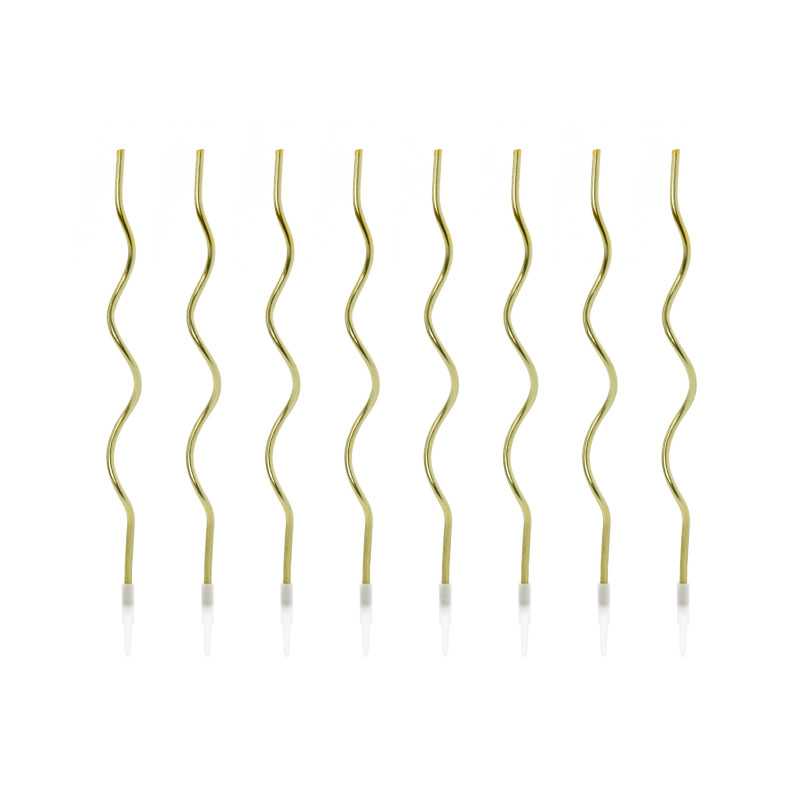 Dortové narozeninové svíčky kroucené zlaté