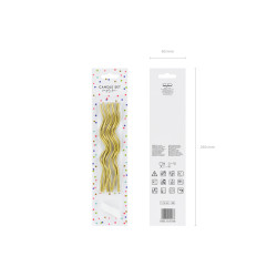 Dortové narozeninové svíčky kroucené zlaté