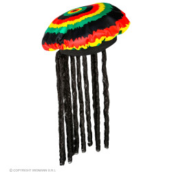 Rasta čepička s dredy