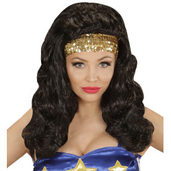 Paruka super hrdinky s čelenkou