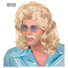 Pánska retro blond parochňa s fúzmi