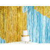 Zlatá dekoratívna závesná záclona 0,9 x 2,5 m