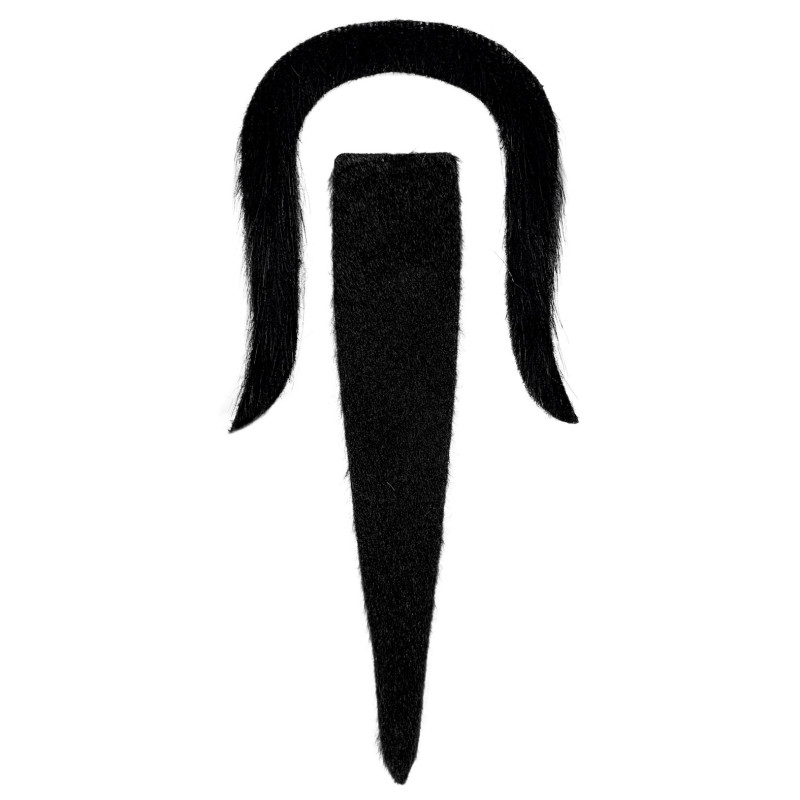 Knír Číňan s bradkou černý