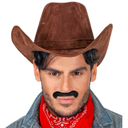 Kníry kovboj černé samolepící 6 ks