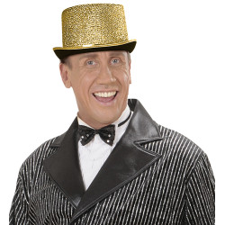 Zlatý lurexový cylindrický klobúk
