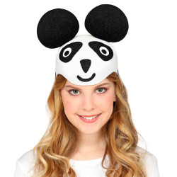 Čepička panda látková