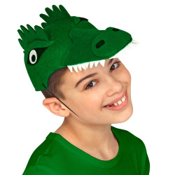 Čepička krokodýl plstěná