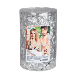 Sada 20 stříbrných havajských věnců