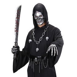 Náhrdelník řetěz s lebkami