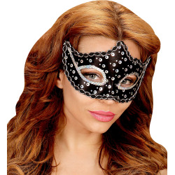 Škraboška černá hologram