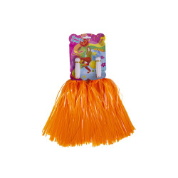 2ks neonově oranžových pom pomů