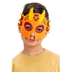 Oranžová dračia maska pre deti